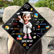 Graduation,Grandpa - Grandkids,Gift For Kids,Gift For Grandkids,Grandma - Grandkids,Dad - Children,Mom - Children - I Am A Pre-K Kindergarten Graduate - Personalized Graduation Cap Topper