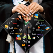 Graduation,Grandpa - Grandkids,Gift For Kids,Gift For Grandkids,Grandma - Grandkids,Dad - Children,Mom - Children - I Am A Pre-K Kindergarten Graduate - Personalized Graduation Cap Topper