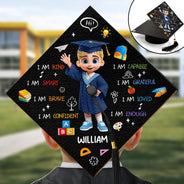 Graduation,Grandpa - Grandkids,Gift For Kids,Gift For Grandkids,Grandma - Grandkids,Dad - Children,Mom - Children - I Am A Pre-K Kindergarten Graduate - Personalized Graduation Cap Topper