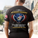 Veteran,Gift For Son,Gift For Men,America 250th,Independence Day,Gift For Yourself,Happy,Proud - I Am A Veteran’s Son Daughter - Personalized T Shirt
