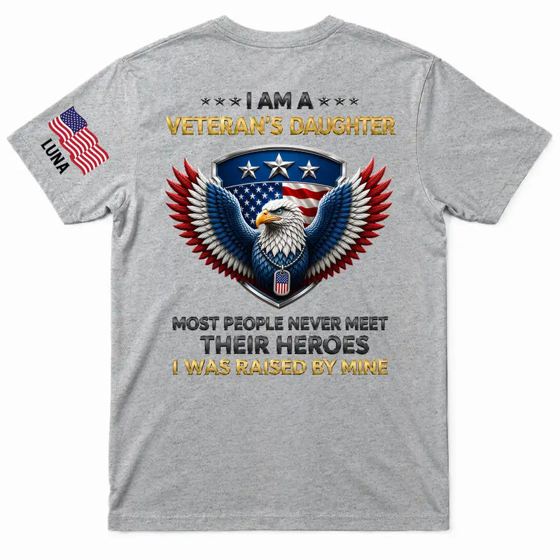 Veteran,Gift For Son,Gift For Men,America 250th,Independence Day,Gift For Yourself,Happy,Proud - I Am A Veteran’s Son Daughter - Personalized T Shirt