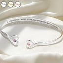 Memorial, Family, Parents, Gift For Grandparents, Love - I Am Always With You - Personalized Gem Heart Cuff Bracelet