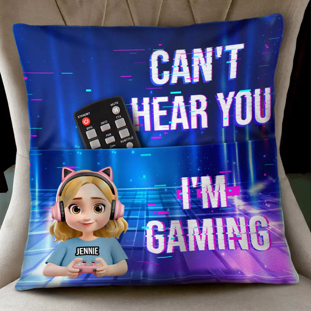Gift For Yourself, Gift For Men, Gift For Women, Funny - I Am Gaming Do Not Disturb 3D Effect Gamer - Personalized Pocket Pillow
