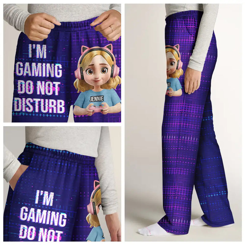 Gift For Yourself,Gift For Men,Gift For Women,Funny - I Am Gaming Do Not Disturb 3D Effect Gamer - Personalized Sweatpants