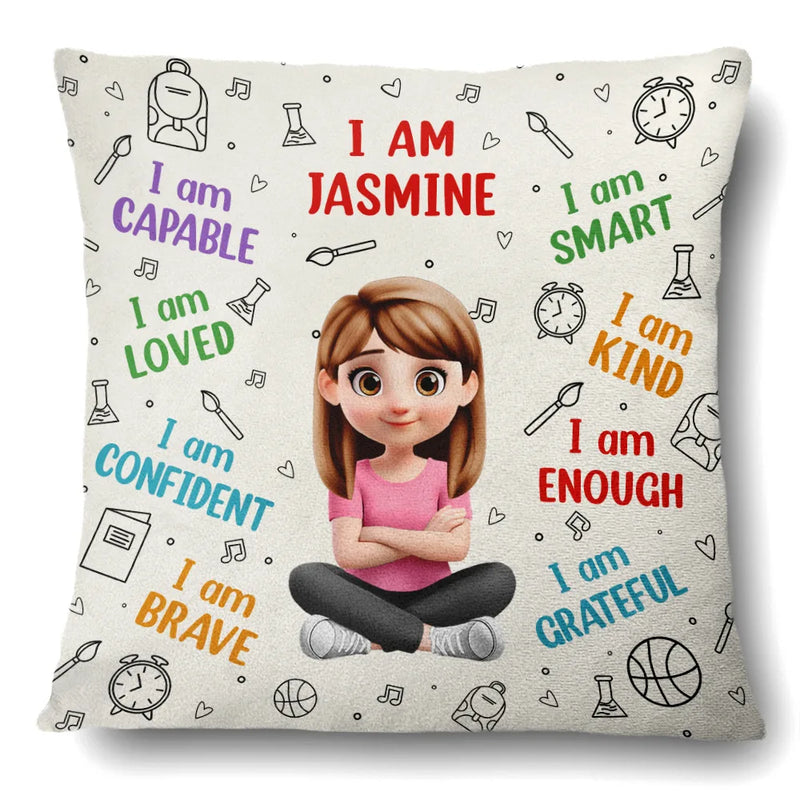 Gift For Husband,Gift For Boyfriend,Gift For Men,Happy - I Am Kind I Am Smart - Personalized Pillow
