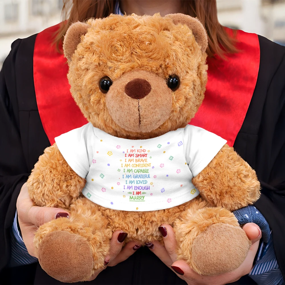 Gift For Kids, Gift For Grandkids, Grandma - Grandkids, Grandpa - Grandkids, Happy, Graduation - I Am Kind I Am Smart - Personalized Teddy Bear