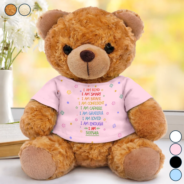 Gift For Kids, Gift For Grandkids, Grandma - Grandkids, Grandpa - Grandkids, Happy, Graduation - I Am Kind I Am Smart - Personalized Teddy Bear