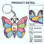Adorable, Back To School, Gift For Kids, Vector - I Am Smart Kind Brave Butterfly - Personalized Acrylic Keychain