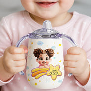Adorable,Back To School,Gift For Kids,Vector - I Am Smart Kind Brave Butterfly - Personalized Sippy Cup