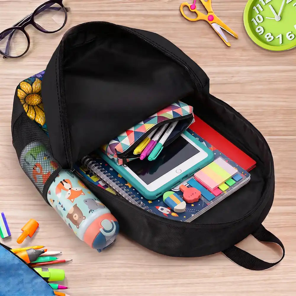 Adorable,Back To School,Gift For Kids,Vector - I Am Smart Kind Brave Butterfly Flower Rainbow - Personalized Kids Backpack