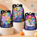 Adorable,Back To School,Gift For Kids,Vector - I Am Smart Kind Brave Butterfly Flower Rainbow - Personalized Kids Backpack