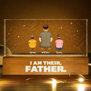 Gift For Father,Dad,Children - I Am Their Father - Personalized Rectangle LED Light