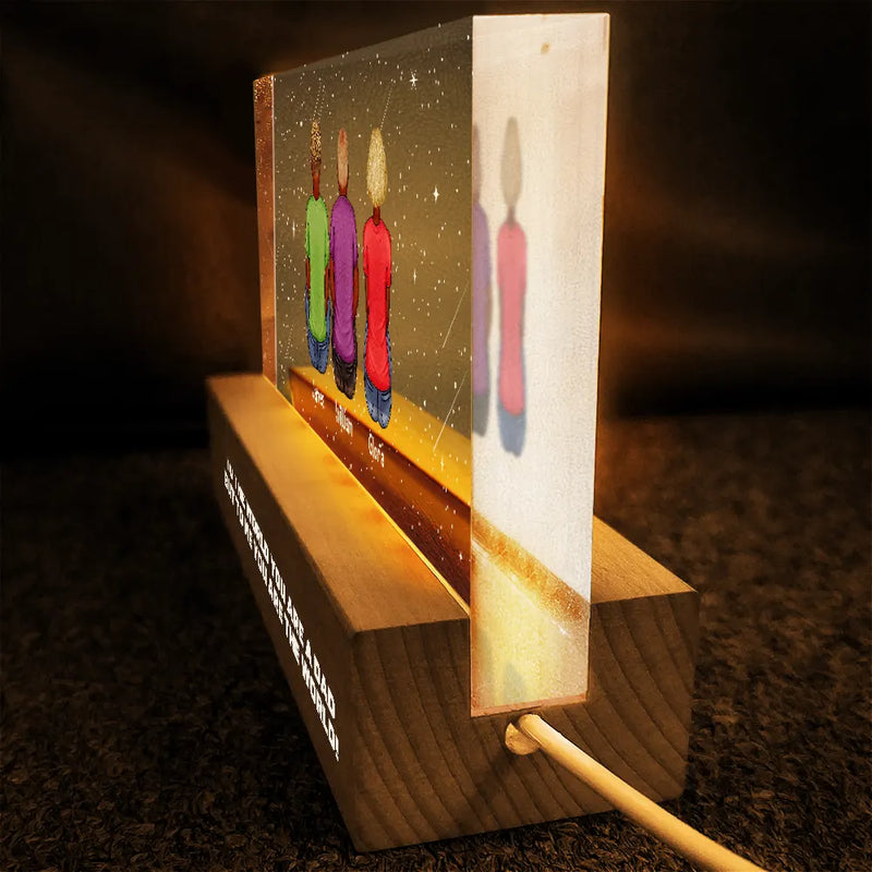 Gift For Father,Dad,Children - I Am Their Father - Personalized Rectangle LED Light