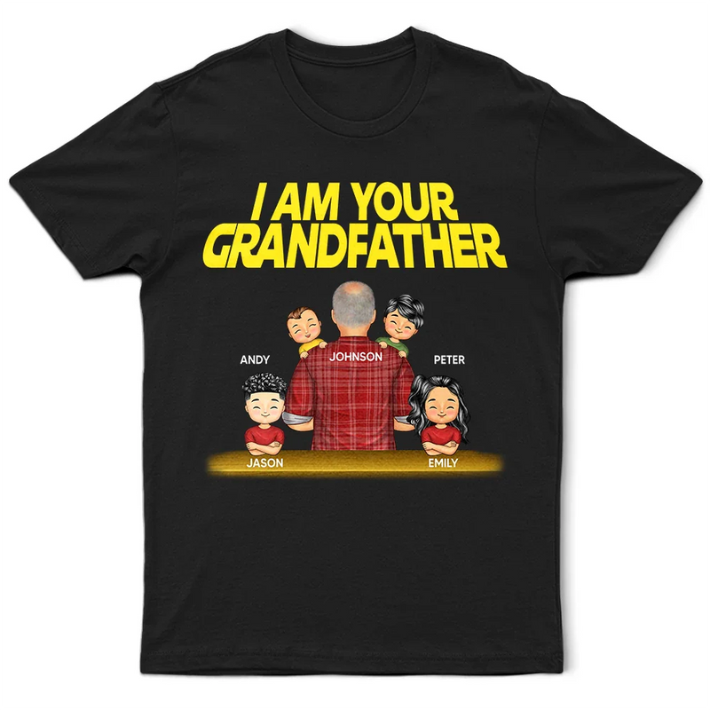 Happy,Gift For Grandpa - I Am Their GrandFather - Personalized T Shirt