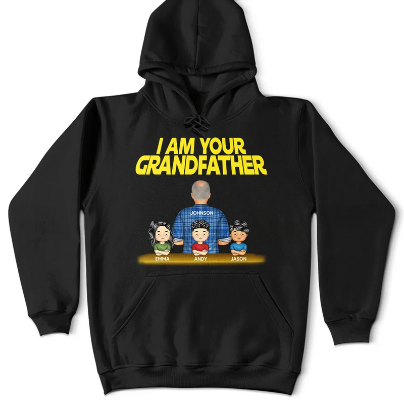 Happy,Gift For Grandpa - I Am Their GrandFather - Personalized T Shirt