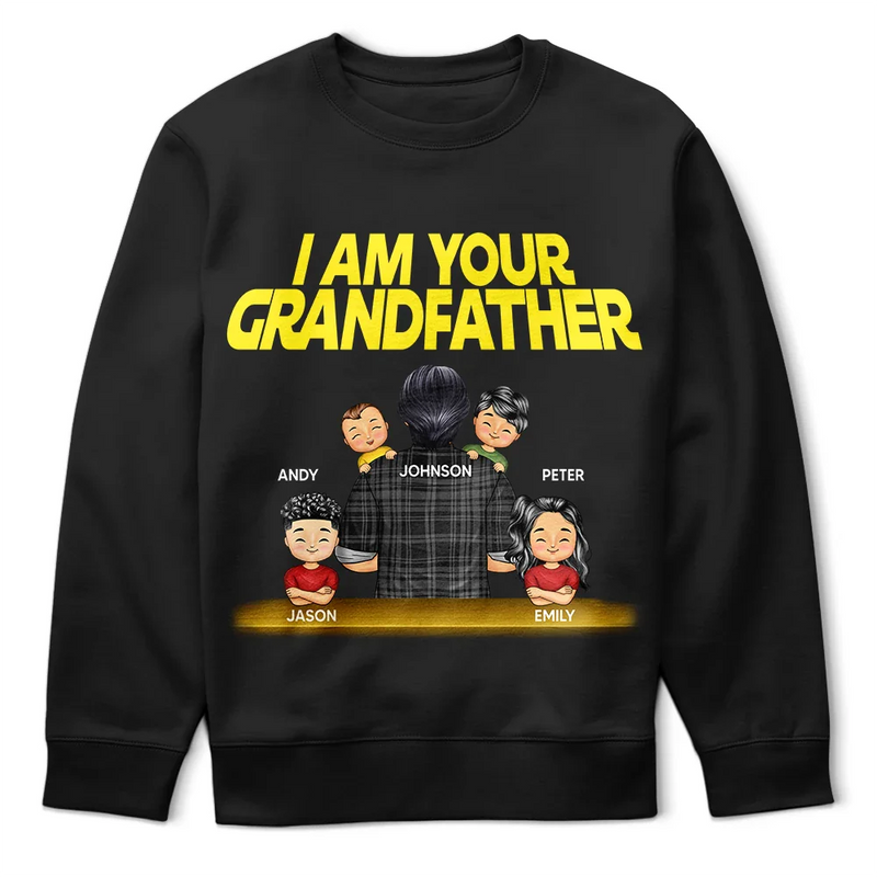 Happy,Gift For Grandpa - I Am Their GrandFather - Personalized T Shirt