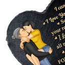 Gift For Couples,Gift For Husband,Gift For Boyfriend,Happy - I Can't Say I Love You Enough So This Is Your Reminder - Personalized Heart Memorial Garden Stone