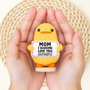 Family,Gift For Father,Gift For Husband,Funny - I Ducking Love You - Personalized Doll Crochet With Custom Card