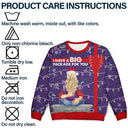 Gift For Couples, Gift For Husband, Gift For Wife, Gift For Boyfriend, Gift For Girlfriend, Funny, Christmas - I Have A Big Package For You - Personalized Unisex Ugly Sweater