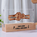 Gift For Grandpa, Gift For Father, Love - I Have A Hero - Personalized Rectangle LED Light