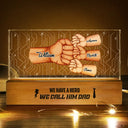 Gift For Grandpa, Gift For Father, Love - I Have A Hero - Personalized Rectangle LED Light