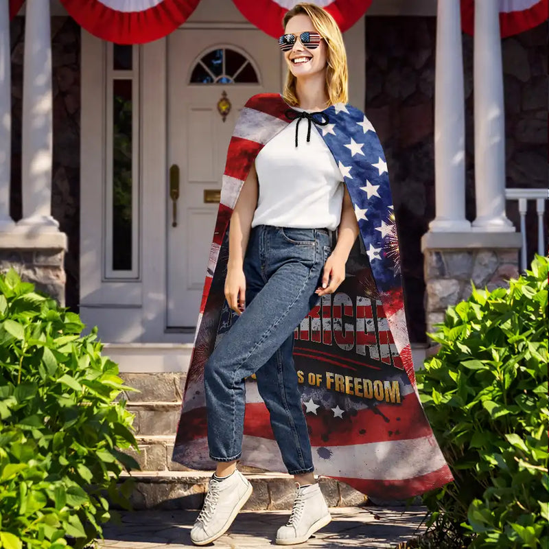 Independence Day,America 250th,Happy,Gift For Husband,Gift For Wife,Gift For Boyfriend,Gift For Girlfriend,Gift For Yourself,Gift For Women,Gift For Men - I Identify As An American 250 Years Of Freedom - Personalized Costume Cape