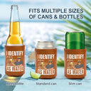 Gift For Yourself,Gift For Men,Funny - I Identify As Water - Personalized Leather Can Cooler