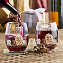 Cat Lovers,Cat Mom,Pet Lovers - I Just Want To Drink Wine - Personalized Stemless Wine Glass