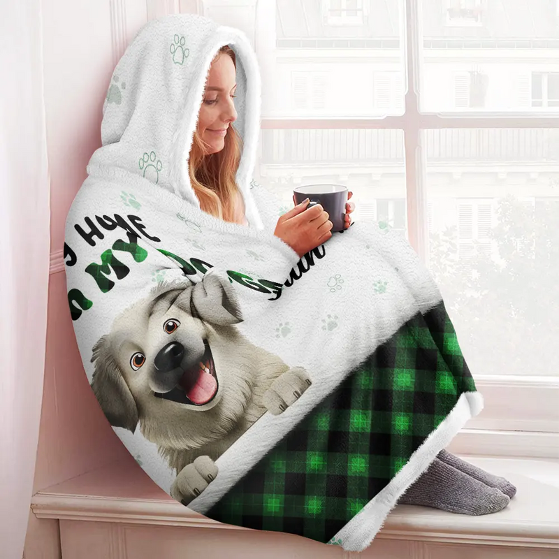 Dog Lovers,Dog Mom,Dog Dad,Gift For Women,Gift For Men,Christmas - I Just Want To Hang Out With My Dogs - Personalized Wearable Hooded Blanket