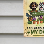 Gardening,Gift For Women,Gift For Men,Pet Lovers,Pet Mom,Pet Dad,Dog Lovers,Dog Mom,Dog Dad,Happy - I Just Want To Work In My Garden - Personalized Flag