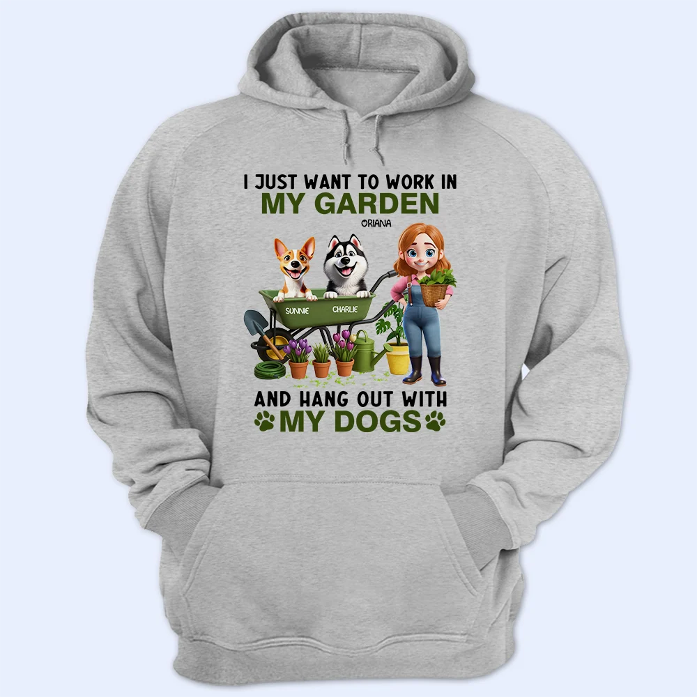 Gardening,Gift For Women,Happy,Gift For Yourself - I Just Want To Work In My Garden - Personalized T Shirt