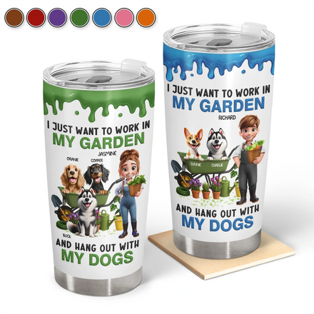I Just Want To Work In My Garden - Personalized Tumbler
