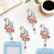 Nurse,Gift For Women,Gift For Men,Happy,Gift For Yourself - Registered Silly Goose Nurse - Personalized Badge Reel