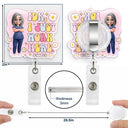 Nurse,Gift For Women,Gift For Men,Happy,Gift For Yourself - I Just Work Here Nurse - Personalized Badge Reel