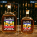 Gift For Bestie,Funny - I Like My Whiskey Straight - Personalized Whiskey Bottle
