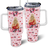 Old Couples,Gift For Couples,Gift For Husband,Gift For Wife,Gift For Boyfriend,Gift For Girlfriend,Love - I Love You Every Day Ransom Note Style - Personalized 40oz Tumbler With Straw