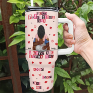 Old Couples,Gift For Couples,Gift For Husband,Gift For Wife,Gift For Boyfriend,Gift For Girlfriend,Love - I Love You Every Day Ransom Note Style - Personalized 40oz Tumbler With Straw