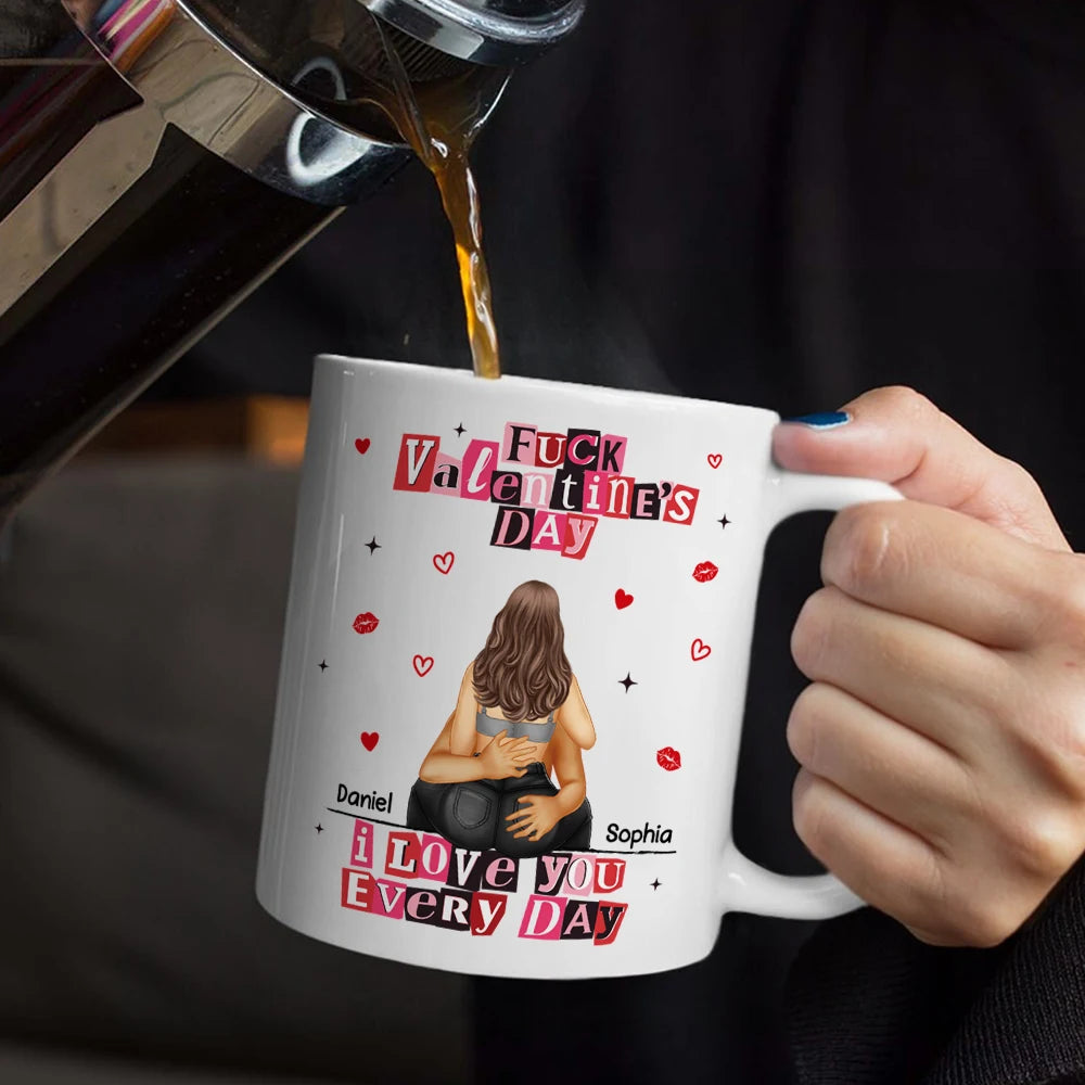 Old Couples,Gift For Couples,Gift For Husband,Gift For Wife,Gift For Boyfriend,Gift For Girlfriend,Love - I Love You Every Day Ransom Note Style - Personalized Mug