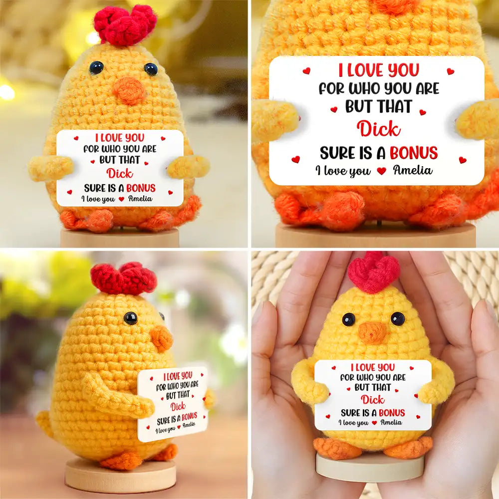 Gift For Couples,Gift For Husband,Gift For Boyfriend - I Love You For Who You Are - Personalized Doll Crochet With Custom Card