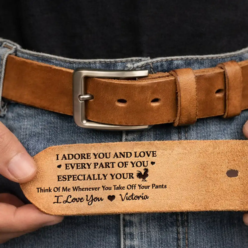 Gift For Couples,Gift For Husband,Gift For Boyfriend,Funny - I Love You For Who You Are Gift For Husband Boy Friend - Personalized Cowhide Leather Belt