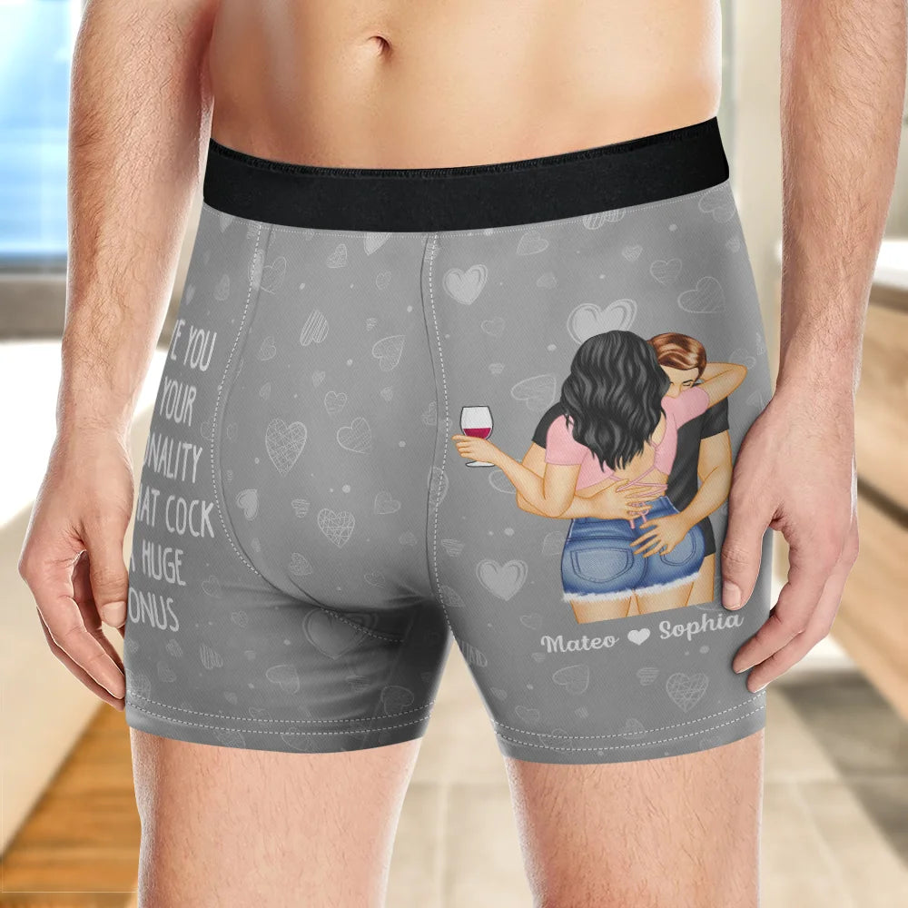 Gift For Couples,Old Couples,Gift For Husband,Gift For Wife,Gift For Boyfriend,Gift For Girlfriend,Love - I Love You For Your Personality Sexy Couple - Personalized Men's Boxer Briefs