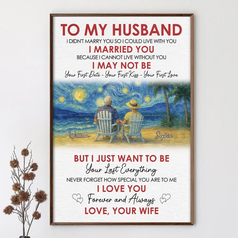Gift For Couples,Old Couples,Love,Gift For Women,Gift For Men,Gift For Wife,Gift For Husband - I Love You Forever And Always - Personalized Poster