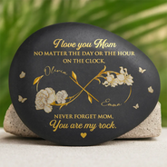 Gift For Mother, Dad - Daughters (Adult), Gift For Daughter, Happy - I Love You Mom You Are My Rocks - Personalized Printed Rock