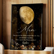 Gift For Mother, Gift For Grandma, Happy - I Love You To The Moon And Back - Personalized Poster
