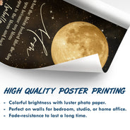 Gift For Mother, Gift For Grandma, Happy - I Love You To The Moon And Back - Personalized Poster