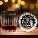 Gift For Couples,Gift For Husband,Gift For Wife,Gift For Boyfriend,Gift For Girlfriend - I Love Your Face - Personalized Rocks Whiskey Glass