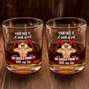 Gift For Couples,Old Couples,Gift For Husband,Gift For Wife,Gift For Boyfriend,Gift For Girlfriend,Custom Photo,Love - I Love Your Face Timber Couple - Personalized Whiskey Glass