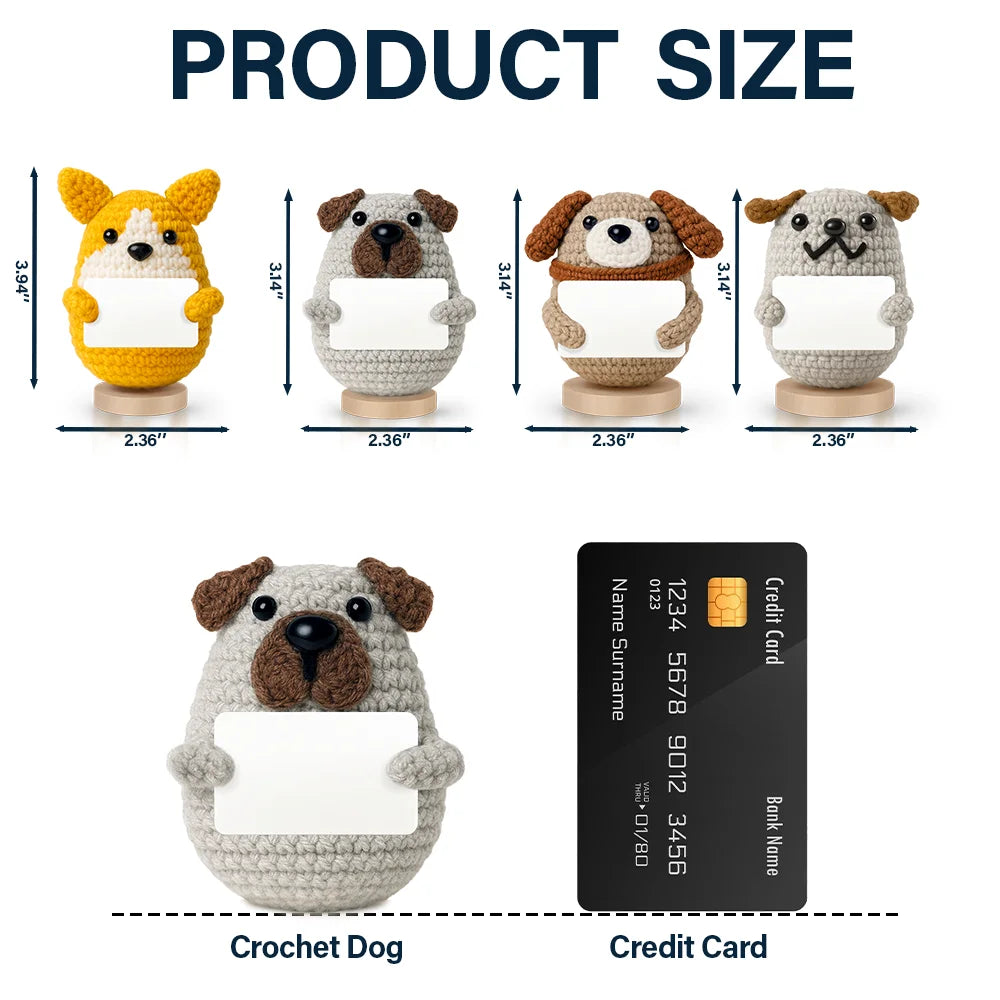 Pet Lovers - I May Be A Tiny Dog - Personalized Doll Crochet With Custom Card