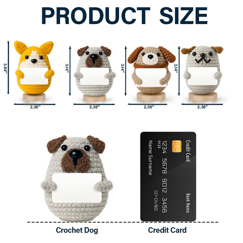 Pet Lovers - I May Be A Tiny Dog - Personalized Doll Crochet With Custom Card