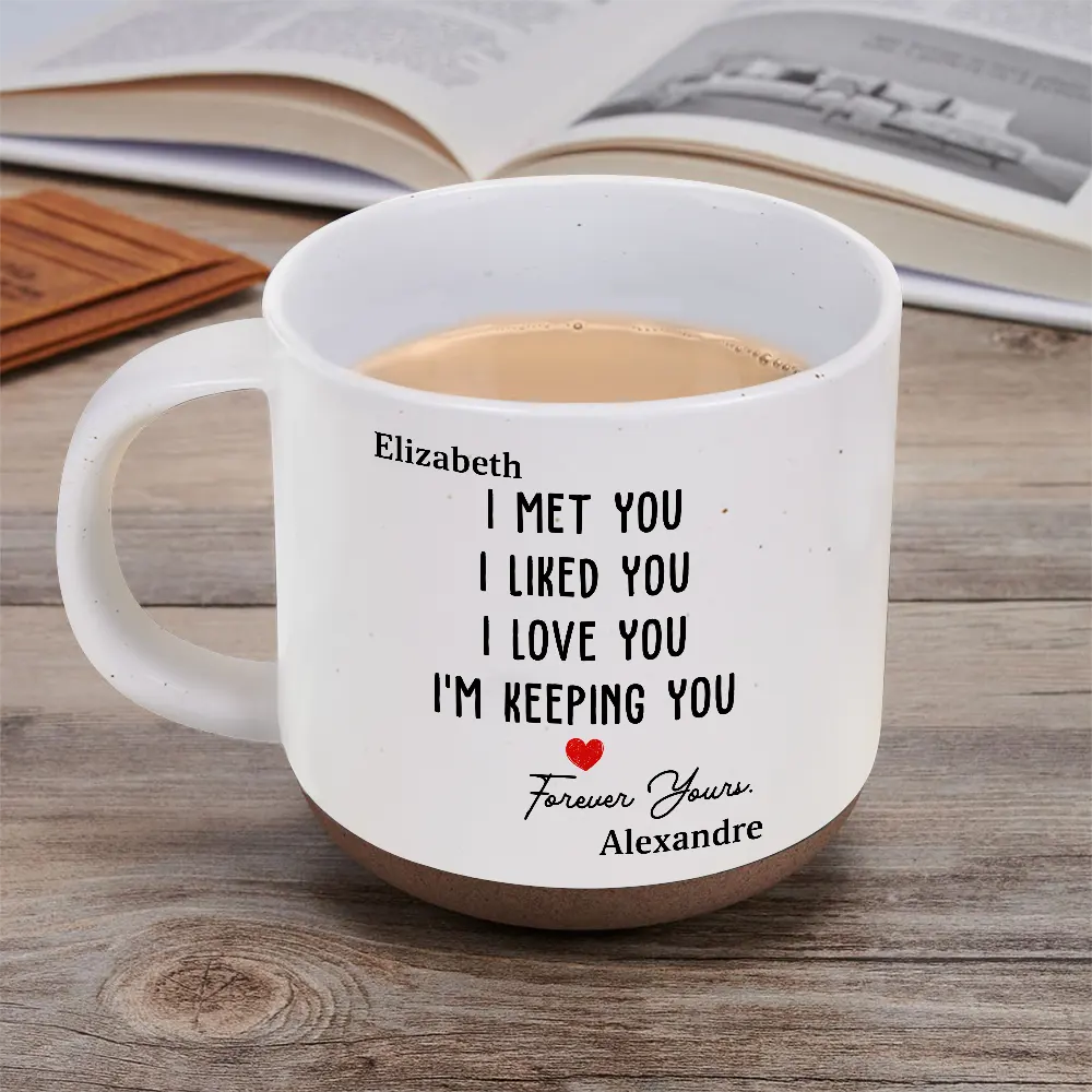 Gift For Couples,Gift For Wife,Gift For Husband,Gift For Boyfriend,Gift For Girlfriend,Love - I Met You I Liked You Couple - Personalized Pottery Mug